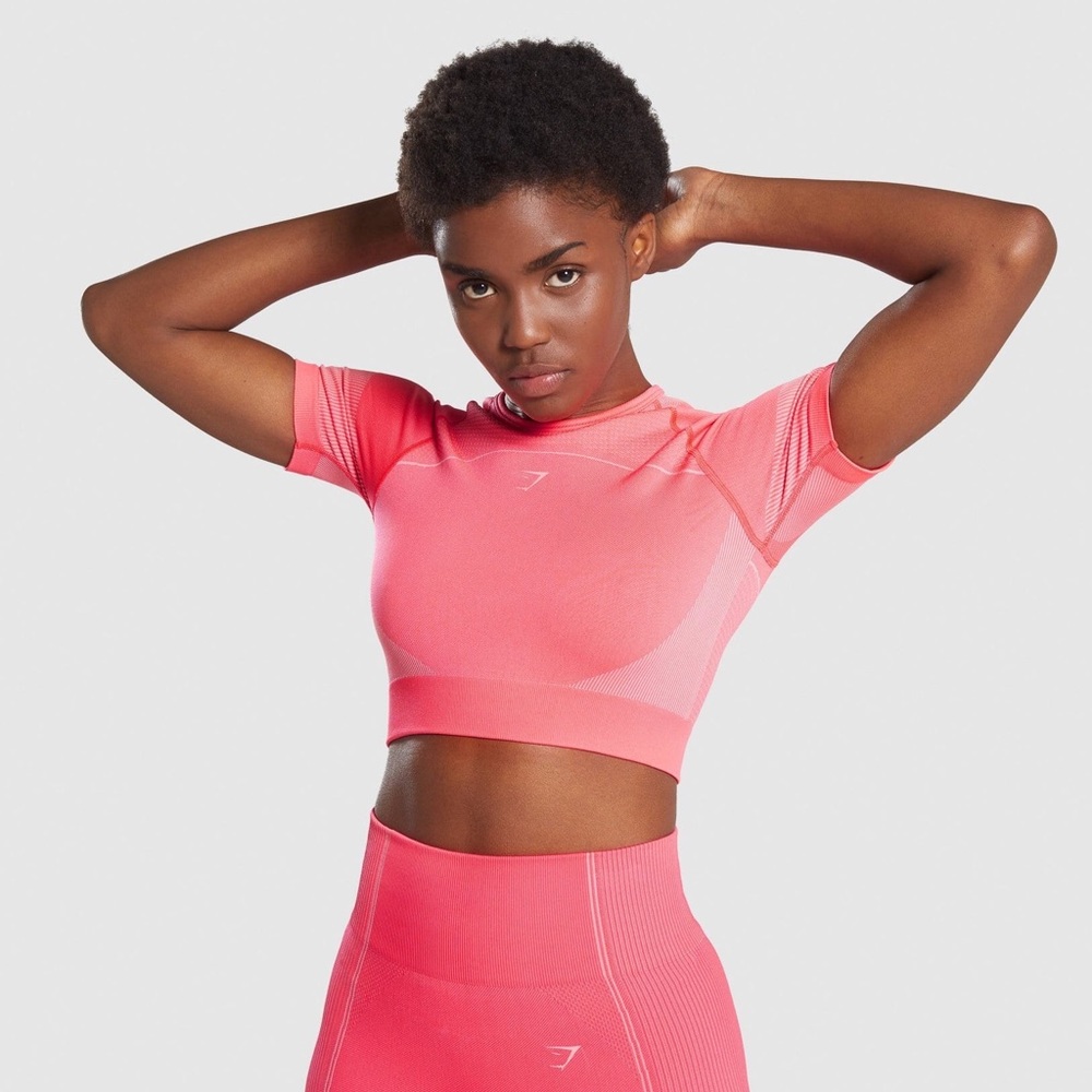 Gymshark Ultra Seemless Crop Top Pink